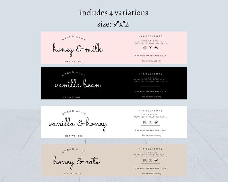 Editable Bar Soap Label Template Printable Custom Soap Label Template ...