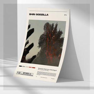 Shin Godzilla poster, derected by Hideaki Anno & Shinji Higuchi Vintage Home Decor Poster
