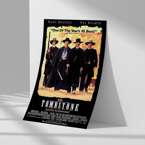 Tombstone - Movie Poster Print - Regular Style - Black Version, Unique Gifts, Home Decor Poster
