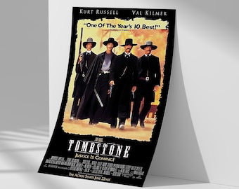 Tombstone - Movie Poster Print - Regular Style - Black Version, Unique Gifts, Home Decor Poster