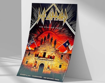 Def Leppard Stadium Tour 2022 Band Poster.