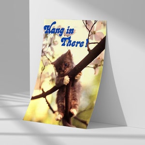 Hang in There ideas Hang In There Cat, Hanging, Cat Posters, Unique Gifts, Home Decor Poster