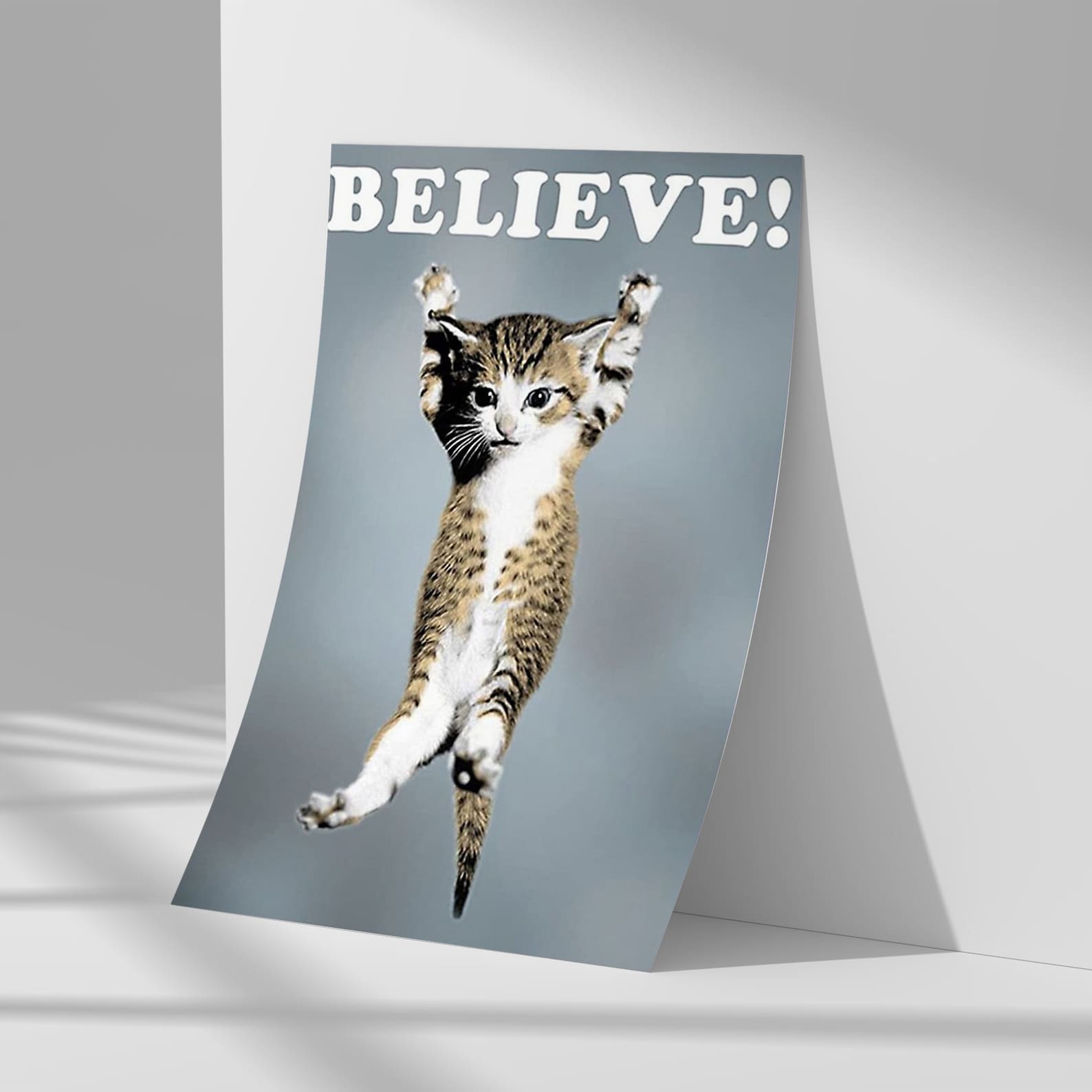 Believe Cat Poster Hang in There Poster Inspiring Poster Quote Poster,home Living Decor, Unique