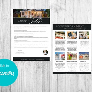 Carta FSBO, Volantes FSBO, Plantilla de venta por propietario, Carta de prospección inmobiliaria, Carta para agentes inmobiliarios, Carta al vendedor, Introducción para agentes inmobiliarios