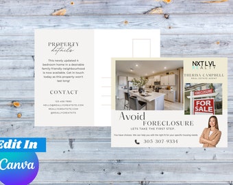 PreForeclosure Postcard Campaign, Listing Postcard, Seller Postcards, Real Estate Marketing Postcards,| PreForeclosure,Distressed Homeowners