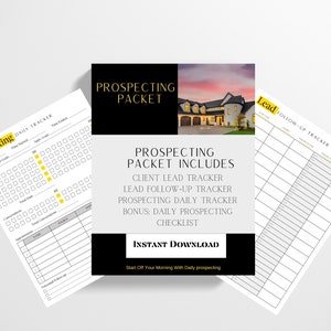 Prospecting packet|Top Producer Call Tracker|Prospecting|Daily Call Tracker|Real Estate Marketing|Daily prospecting Checklist|RealtorPlanner