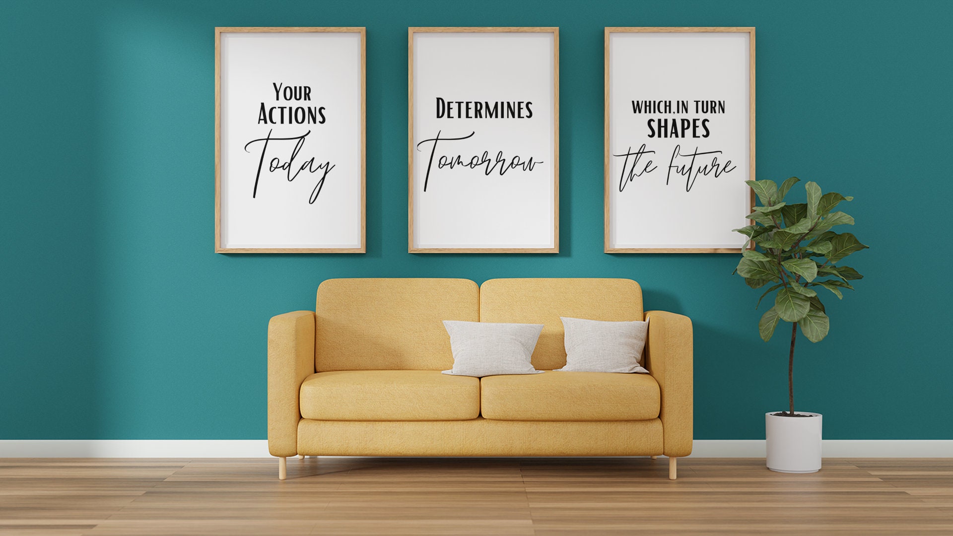 Motivational Quote Prints: Set of 3, Office Wall Art (digital Download ...