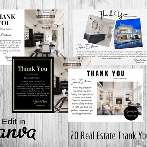 20 cartoline immobiliari moderne/biglietto di ringraziamento, marketing immobiliare, download istantaneo, pacchetto di carte di follow-up per agenti immobiliari, strumenti per agenti immobiliari/