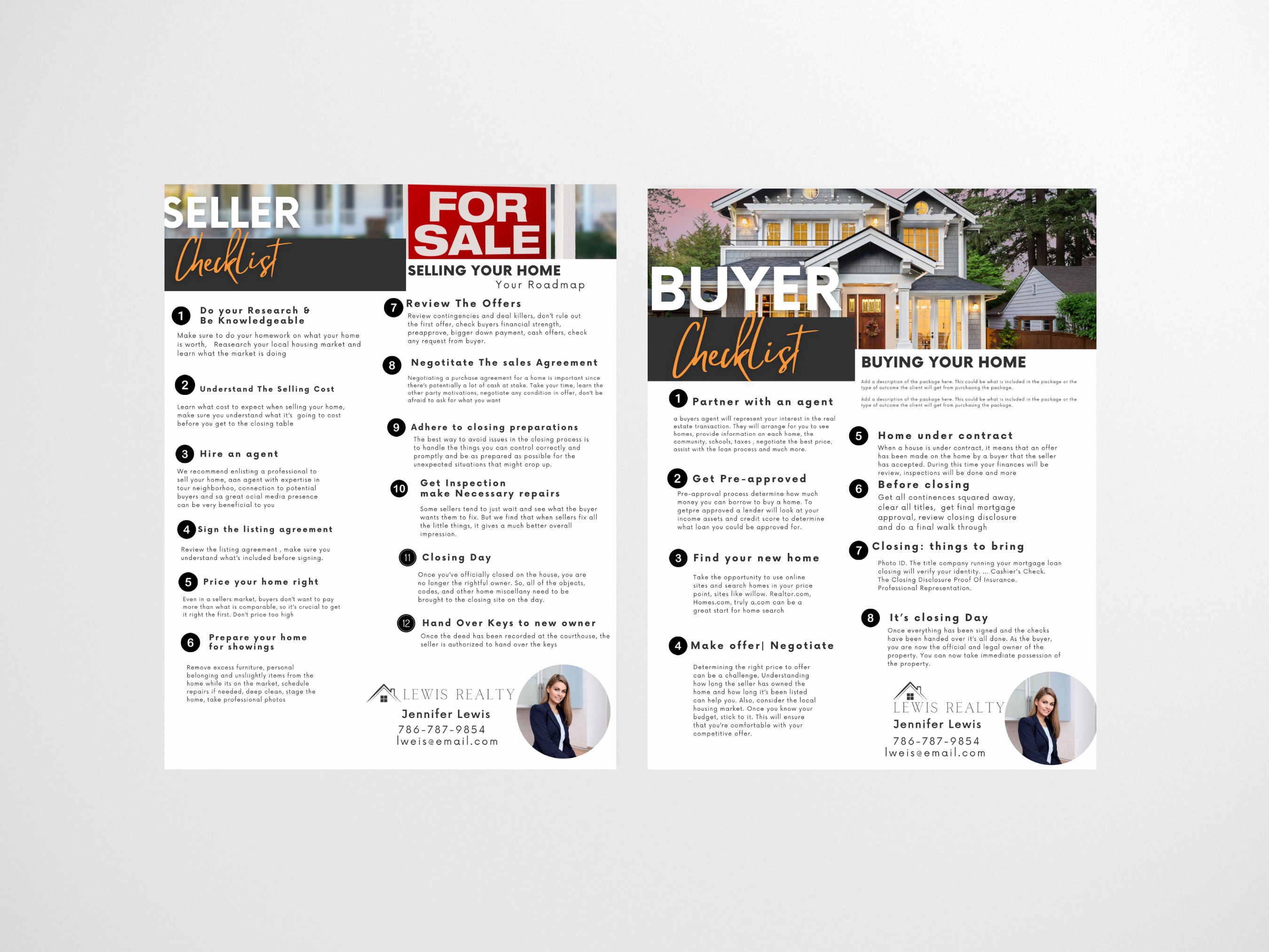 Real Estate Buyer & Seller Checklist Bundle (canva Editable) - Etsy