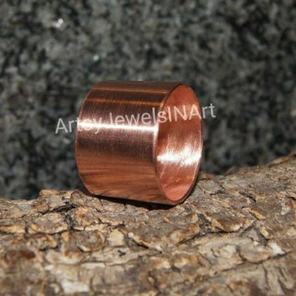 Solid Copper Band Ring, Wide Band Ring, Thick Band Ring, Simple Ring, Ring For Women, Handmade Ring, Pure Copper Ring, Gift For Ring