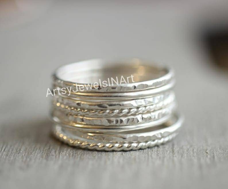 Cheap sterling silver stackable best sale rings