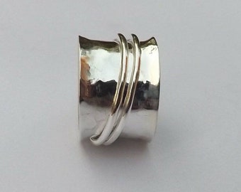 925 Sterling Silver Spinner Ring, Handmade Ring, Anxiety Ring, Meditation Spinner Ring, Fidget Ring, Ring For Women, Silver Ring, Gift Ring.