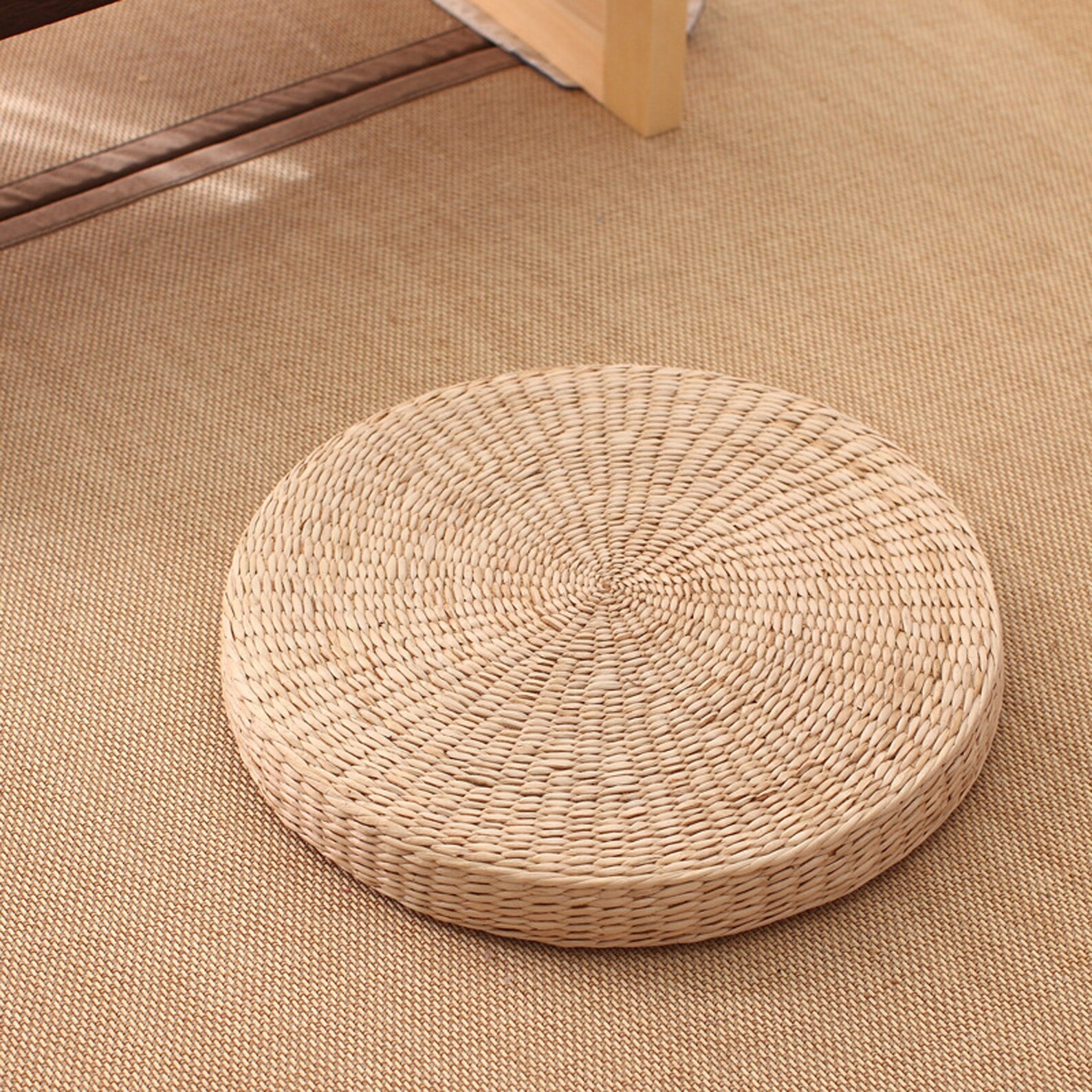Straw cushion hand cushion straw puff seat Meditation Etsy