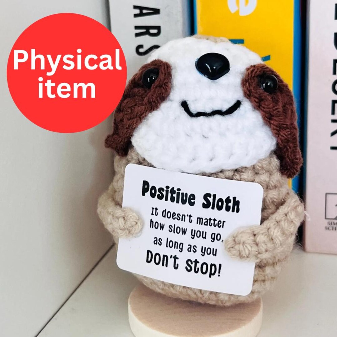Crochet Sloth Amigurumi: Handmade Positive Support Gift - Etsy