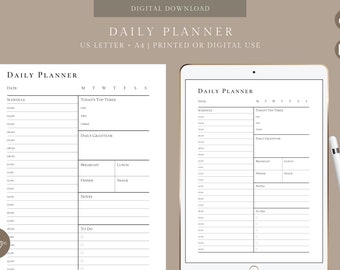 Minimalist Weekly Planner | Printable | US Letter, A4 - Etsy
