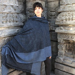 ISHWAR Meditation Shawl-Buddhist Shawl-Wool Blanket-Tibetan Shawl-Prayer Shawl-Buddhist-Blanket-Monk Shawl| EspritdelHimalaya