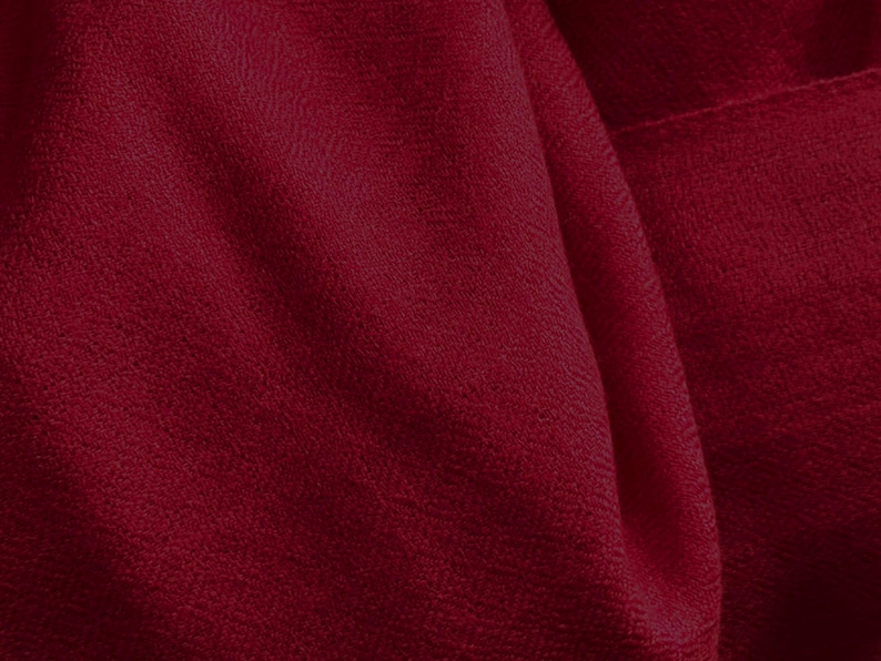 SHUNYATA - Large Merino Wool Shawl - Red Burgundy