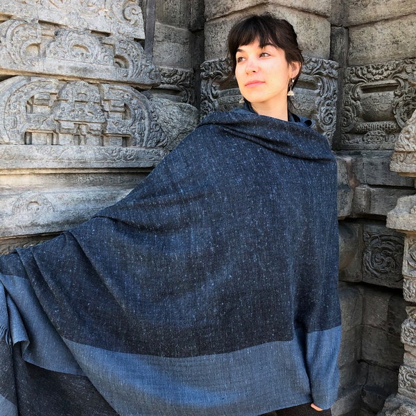 ISHWAR meditatie sjaal-boeddhistische sjaal-wollen deken-Tibetaanse sjaal-gebedsjaal-boeddhistische-deken-monniksjaal | EspritdelHimalaya