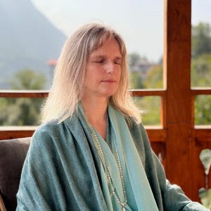 ISHWAR - Handwoven Large Meditation Shawl - Aqua