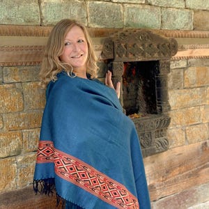 DEVA - Large Meditation Shawls - Denim Blue