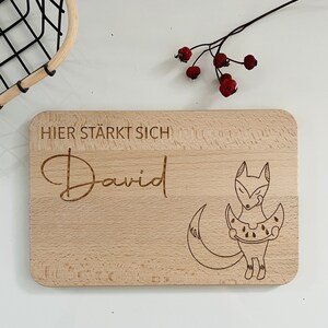 Children's breakfast board, Easter gift for children, boards, personalized with name and rabbit image 4