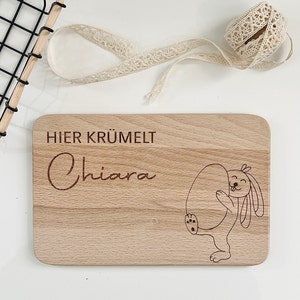 Children's breakfast board, Easter gift for children, boards, personalized with name and rabbit image 10