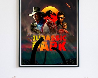 ジュラシック・パークのモザイクポスター - Etsy 日本