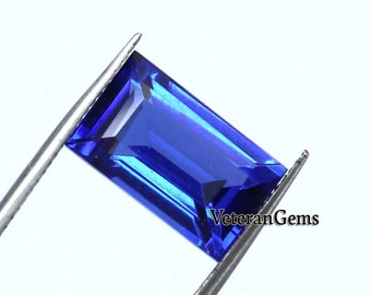 Natural Tanzanite 9.05CT Baguette Cut Faceted Tanzanite Stone Unique Rectangle Cut Certified Tanzanite Loose Tanzanite Ring Tanzanite