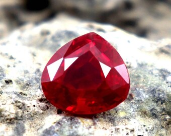 Beautiful Heart Shape Ruby Stone Red Ruby Gemstone Certified Ruby Faceted 9.70CT Authentic Ruby Jewelry in BEST Price BEST Quality