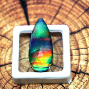 AAA++ TOP Quality Fire Opal In Brilliant Pear Cut 16.2CT CGI Certified Fire Opal Faceted Ethiopian Natural Fire Opal Pendant In Best Offer