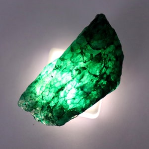 Emerald Gemstone 249.15Ct Rough Certified Green Emerald Raw Rough Natural Green Emerald Rough Rock Emerald From Colombia Uncut Emerald