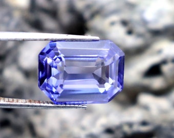 Natural Sapphire High Quality Unheated Untreated Sapphire 13CT Sapphire Emerald Cut Faceted Natural Blue Sapphire Srilankan Loose Sapphire