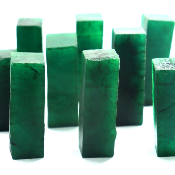 CGI Certified Emerald Raw Stick Uncut Colombian Emerald Rough Gemstone 120-220CT Per Piece Natural Emerald Raw Colombian Green Emerald Chunk