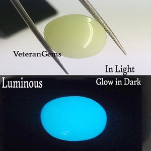 Beautiful Natural Luminous 10.25Carats Oval Cut (Glow in Dark) Cabochon Loose Luminous Gemstone Luminous Ring Luminous Pendant Glowing Stone