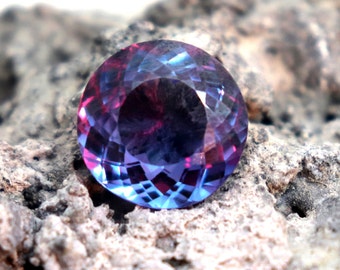 17Carats Natural Alexandrite Round Cut Faceted Multi Color Changing Alexandrite Loose Alexandrite Stone Ring Size Alexandrite Pendant Size