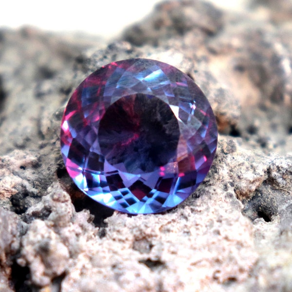 17Carats Natural Alexandrite Round Cut Faceted Multi Color Changing Alexandrite Loose Alexandrite Stone Ring Size Alexandrite Pendant Size