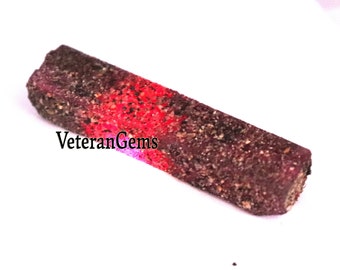 176Ct Natural Certified Uncut Shape African Red Ruby Rough Gemstone Ruby Rough Raw Ruby Chunk Ruby Stick Natural Ruby Ruby Pendant