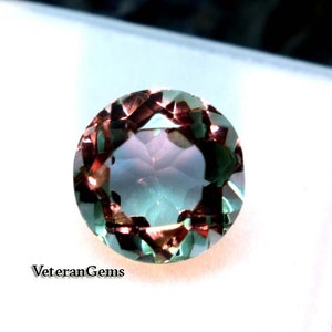 6Carats Natural Alexandrite Round Cut Faceted Multi Color Changing Alexandrite Loose Alexandrite Stone Ring Size Alexandrite Pendant Size