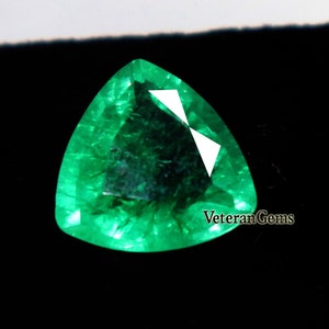 Natural Emerald 9.05Cts Triangle Cut Faceted From Columbia Natural Loose Emerald Certified Green Emerald Stone Emerald Ring Emerald Pendant