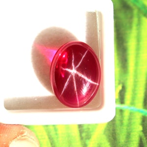 Earth Mined Star Ruby Stone Certified Star Ruby Loose 4.50Ct Cabochon Burmeese Ruby stone Red Ruby Jewellry In Best Quality & Best Price image 3