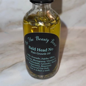 Bald Head No Hair Growth Oil | Rosemary  Hair Growth Oil | Hair Oil for Black Women | Hair Products for Black Women Ayurvedic Hair Oil