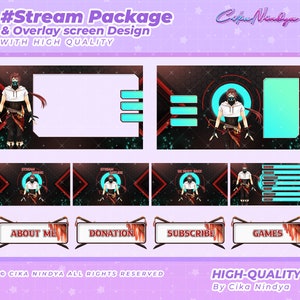 Vtuber Overlay, Vtuber, obs overlay, Webcam Overlay, Overlay - Fantasy Streamscapes Enchanting Overlay Set for Immersive Streams