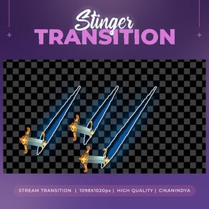 Animated Stinger Transition Warrior’s Blade Sword 13 Combat FX | Animated Overlay | Gaming Overlay | Streaming Graphics