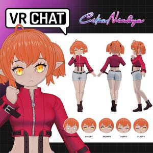 VRChat Avatar | Fantasy-Themed VR Model Ivy for VRChat | VRChat Character | Unique VR Avatar | 3D Model | VR Roleplay | Elegant VRChat
