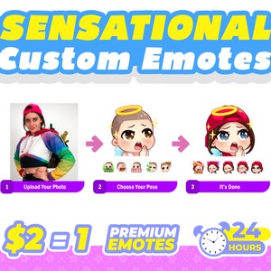 Cute Custom Twitch Emotes | Vibrant Chibi Styles for Vtubers