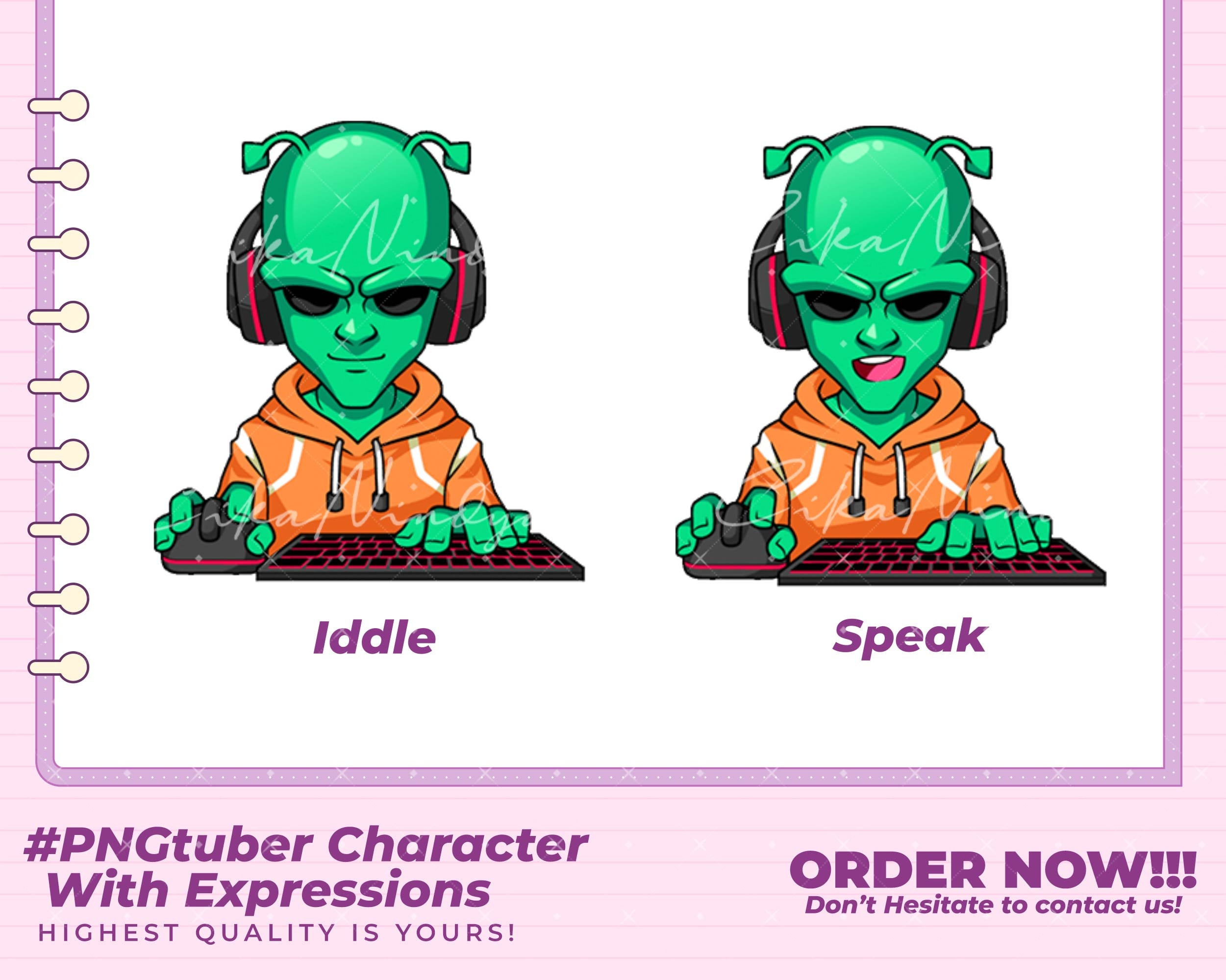 Personalize Your Virtual Identity PNG Tuber Alienz Z for - Etsy