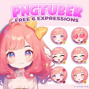 PNGTuber | Classy Girl Gamer PNG Tuber for Game Streaming | 6 Pose | Pngtuber Twitch | Digital Streaming | VTuber Model