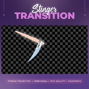 Animated Stinger Transition Katana Strike for Streamers | Twitch Overlay | OBS Animation | YouTube Transition