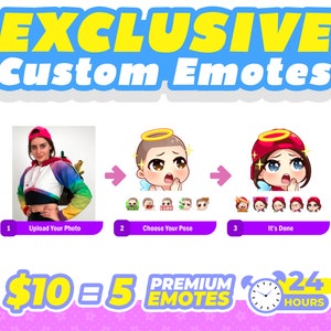 Exclusive Chibi Emotes for Twitch | Craft Your Custom Vtuber Presence