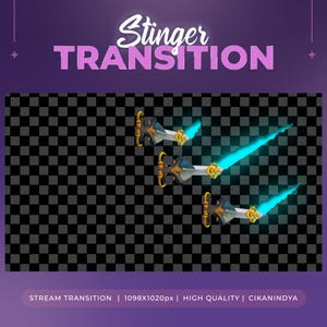 Animated Stinger Transition Blade Strike | Sword Effect for Stream Setup | Gaming Overlay | Twitch Animation | OBS Stinger